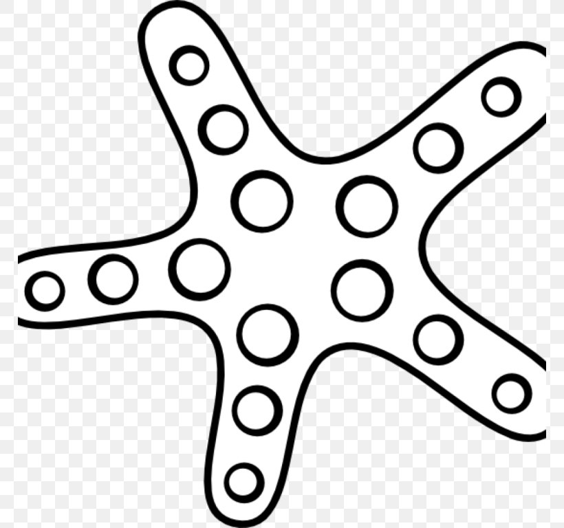 Clip Art Image Openclipart Vector Graphics Free Content, PNG, 768x768px, Starfish, Area, Black, Black And White, Coloring Book Download Free
