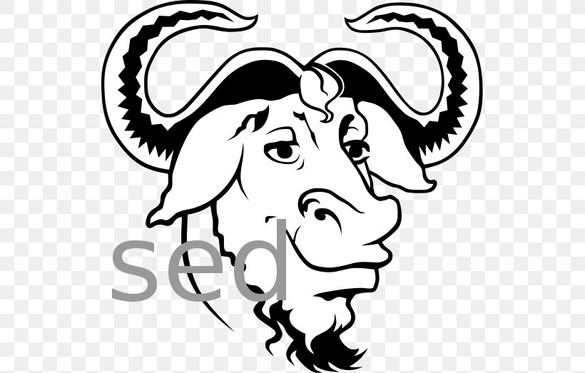 GNU/Linux Naming Controversy GNU Project Free Software Foundation, PNG, 535x523px, Gnu, Art, Artwork, Black And White, Cattle Like Mammal Download Free