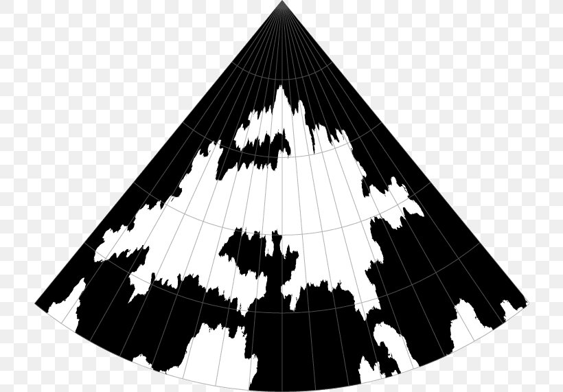 Lambert Conformal Conic Projection Conformal Map Projection Equirectangular Projection Cartography, PNG, 722x571px, Lambert Conformal Conic Projection, Black And White, Cartography, Cone, Conformal Map Download Free