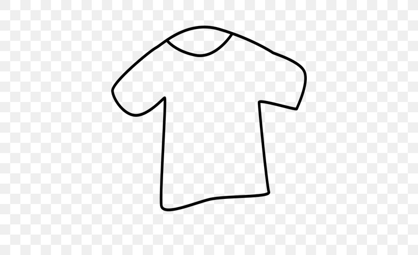 T-shirt Sleeve Top Clip Art, PNG, 500x500px, Tshirt, Area, Black, Black And White, Clothing Download Free