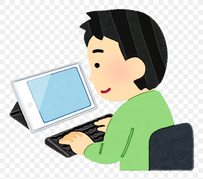 Cartoon Job Technology Learning Computer, PNG, 800x724px, Watercolor, Bank Teller, Cartoon, Computer, Employment Download Free