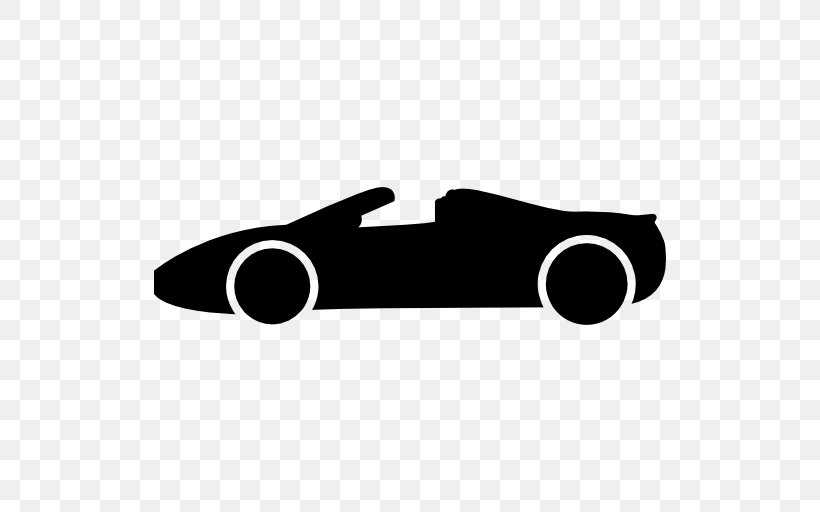 Sports Car Silhouette, PNG, 512x512px, Car, Auto Racing, Black, Black And White, Logo Download Free