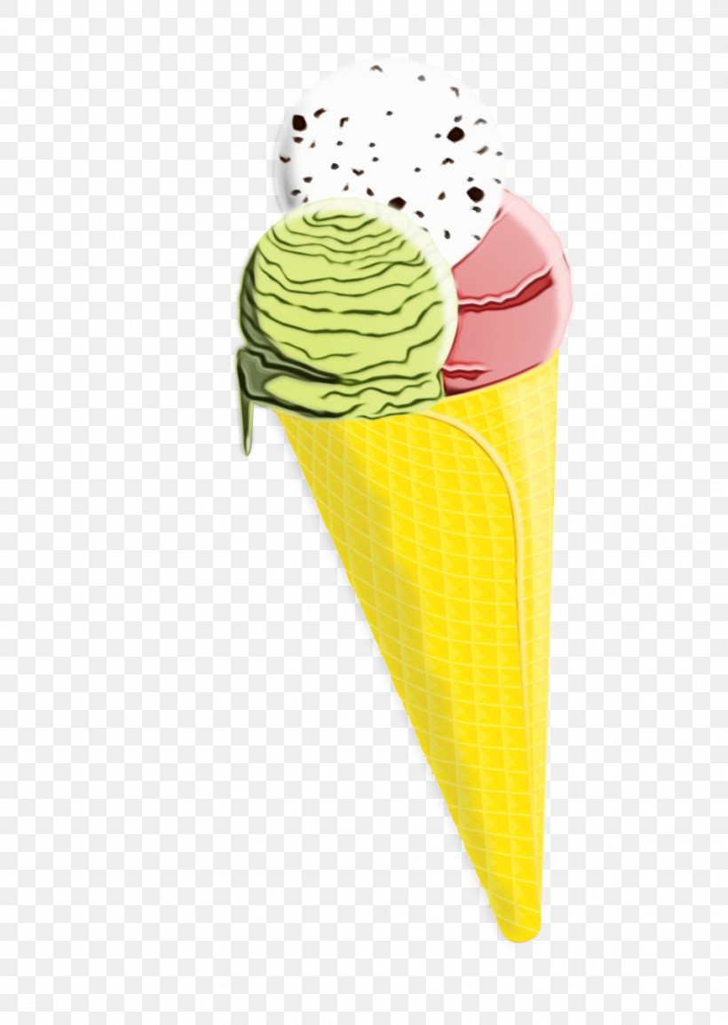 Ice Cream Cone Cone, PNG, 958x1350px, Watercolor, Cone, Ice Cream Cone, Paint, Wet Ink Download Free