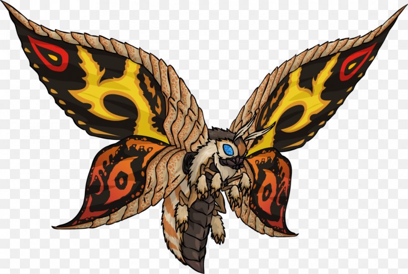Mothra Godzilla King Ghidorah Rodan Art, PNG, 1090x733px, Mothra, Art, Arthropod, Brush Footed Butterfly, Butterfly Download Free