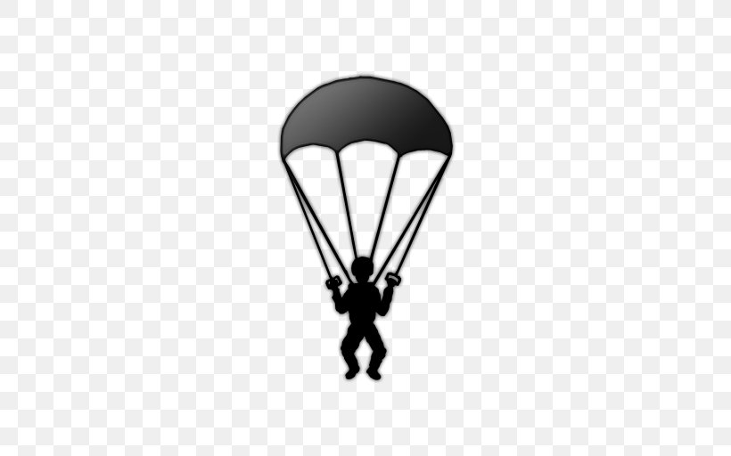 Parachute Parachuting Clip Art, PNG, 512x512px, Parachute, Black, Black And White, Document, Drawing Download Free