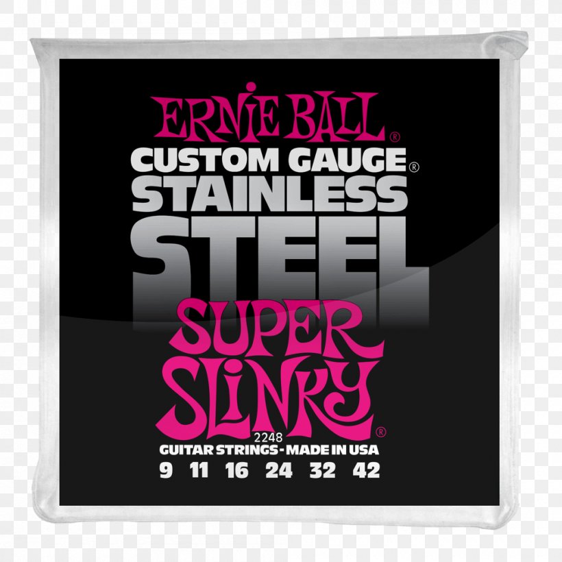 Stainless Steel Slinky Brand Font, PNG, 1000x1000px, Steel, Bass Guitar, Brand, Ernie Ball, Magenta Download Free