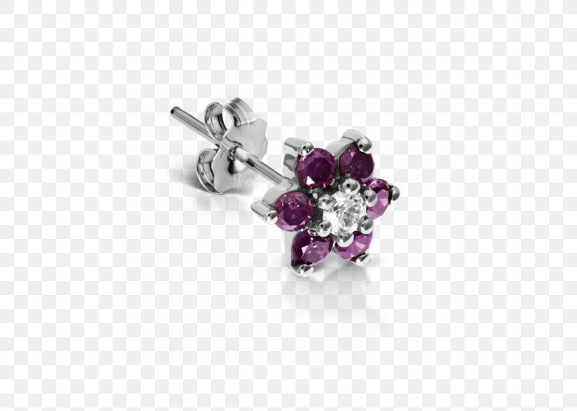 Diamond Amethyst Purple Jewellery Earring, PNG, 450x585px, Watercolor, Cartoon, Flower, Frame, Heart Download Free