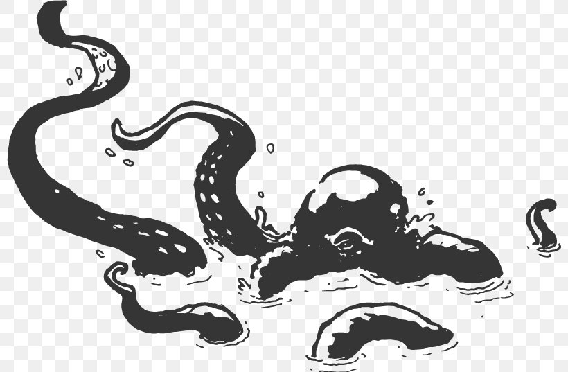 Octopus Cocktail Three Dots And A Dash Drawing Restaurant, PNG, 800x537px, Octopus, Art, Bar, Black, Black And White Download Free