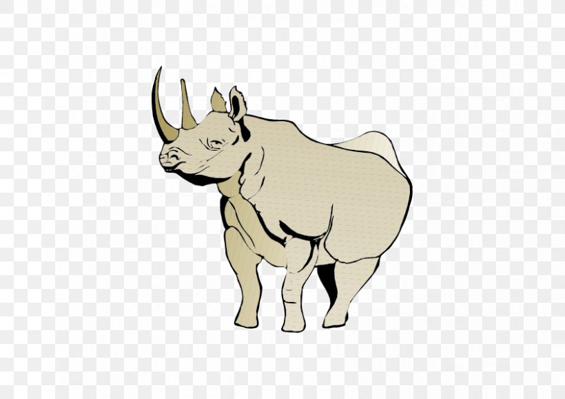 Rhinoceros Cartoon Cattle, PNG, 842x596px, Rhinoceros, Cartoon, Cattle, Cattle Like Mammal, Cow Goat Family Download Free