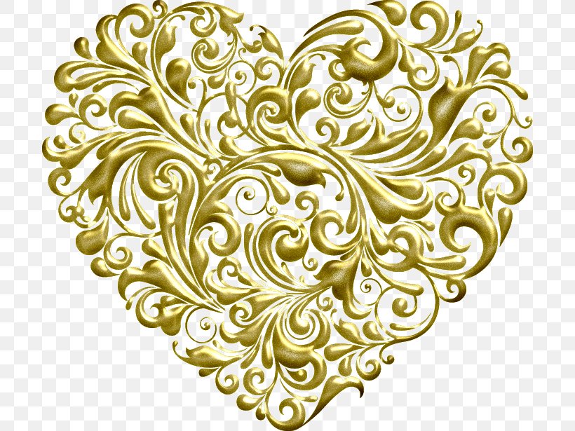 Cartoon Painted Gold Heart-shaped Pattern, PNG, 700x615px, Watercolor, Cartoon, Flower, Frame, Heart Download Free