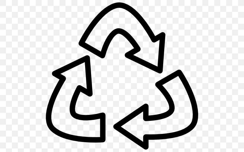 Recycling Symbol Environmentally Friendly, PNG, 512x512px, Recycling Symbol, Area, Black And White, Conservation, Ecology Download Free
