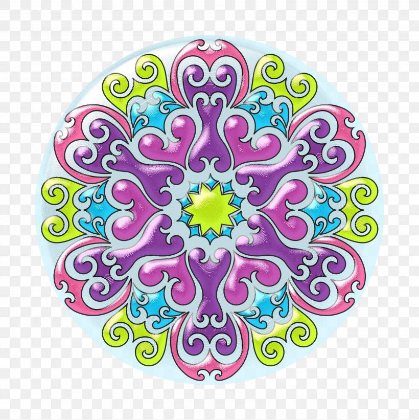 Stained Glass Mandala Violet DeviantArt Clip Art, PNG, 3000x3004px, Stained Glass, Color, Deviantart, Flower, Glass Download Free