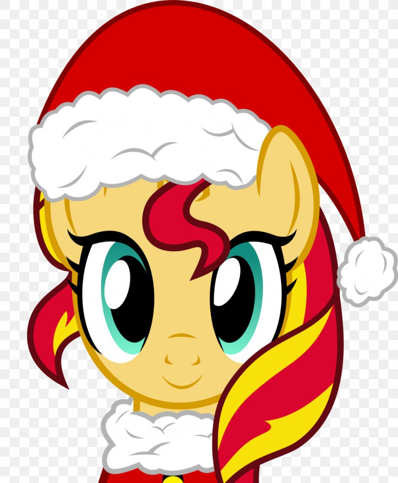 Sunset Shimmer Pony Santa Claus Christmas Santa Suit, PNG, 1024x1242px, Sunset Shimmer, Art, Cheek, Christmas, Christmas Lights Download Free