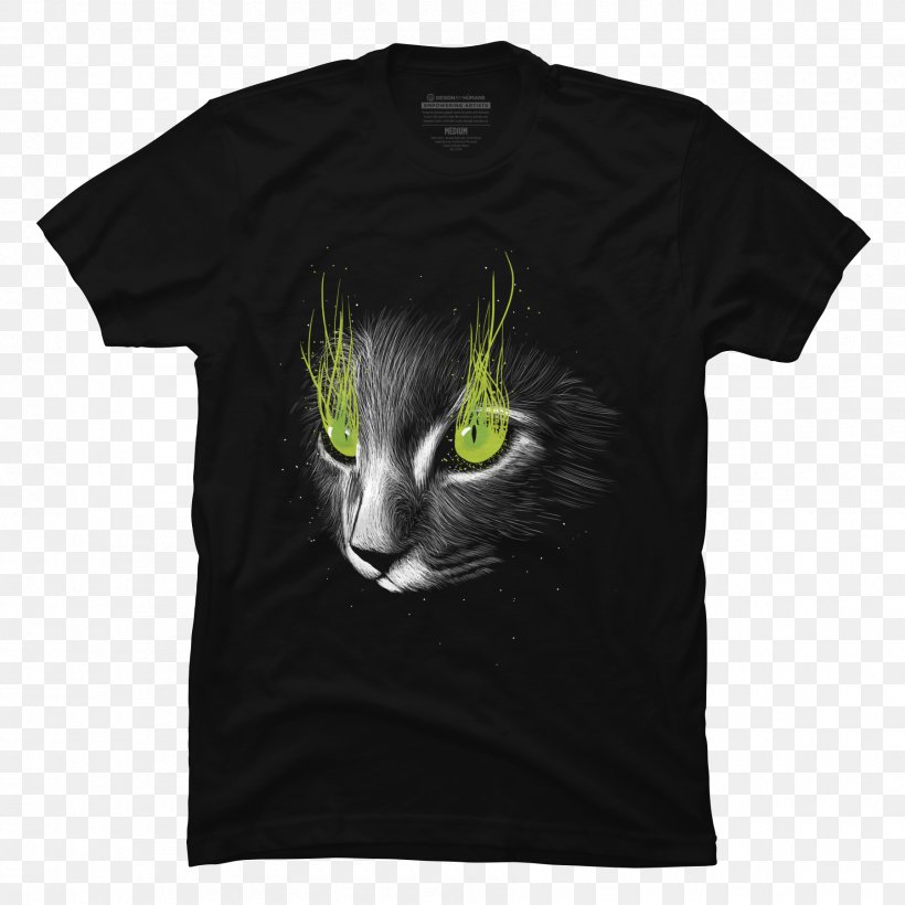 Printed T-shirt Sweater Designer Crew Neck, PNG, 1800x1800px, Tshirt, Black, Black Cat, Brand, Cat Download Free
