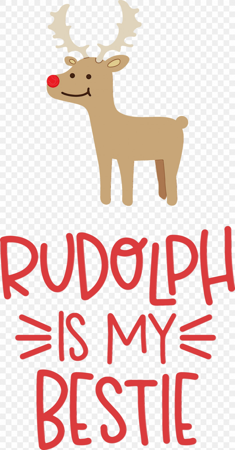 Reindeer, PNG, 1569x2999px, Rudolph Is My Bestie, Animal Figurine, Breed, Cartoon, Christmas Download Free