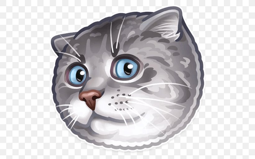 Sticker Whiskers Cat Telegram Dog, PNG, 512x512px, Sticker, Animal, Artikel, Carnivoran, Cat Download Free