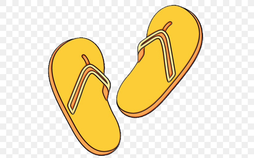 Footwear Yellow Shoe Font, PNG, 600x512px, Watercolor, Footwear, Paint, Shoe, Wet Ink Download Free