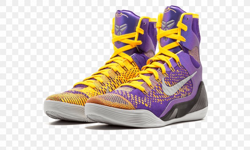 purple and yellow sneakers