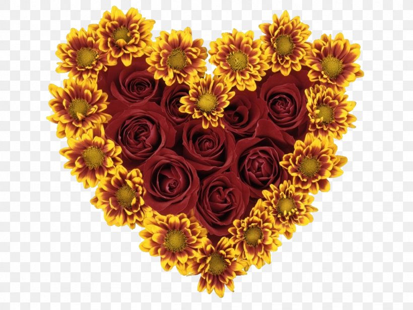 Heart Desktop Wallpaper Love Clip Art, PNG, 1024x768px, Heart, Chrysanths, Common Sunflower, Cut Flowers, Floral Design Download Free