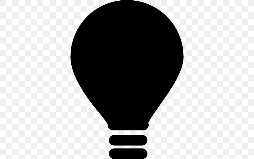Incandescent Light Bulb Lamp Lighting Clip Art, PNG, 512x512px, Light, Black, Black And White, Hot Air Balloon, Incandescent Light Bulb Download Free