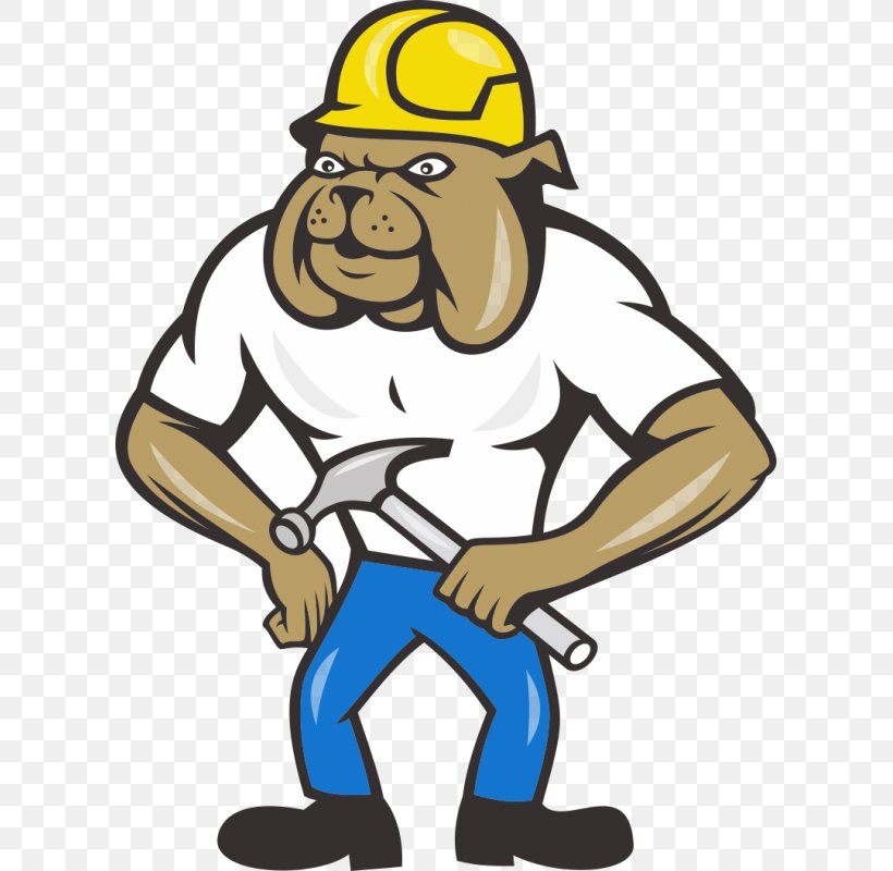 Bulldog Laborer Clip Art, PNG, 800x800px, Bulldog, Architectural Engineering, Artwork, Beak, Construction Worker Download Free