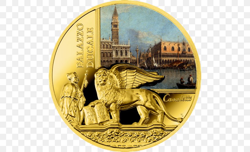 Doge's Palace Coin Piazza San Marco Doge Of Venice, PNG, 500x500px, Coin, Canaletto, Commemorative Coin, Currency, Doge Of Venice Download Free