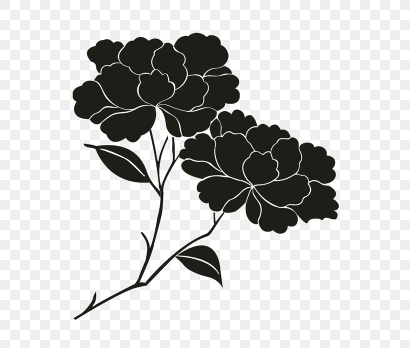 Petal Black Floral Design Pattern, PNG, 696x696px, Petal, Black, Black And White, Black M, Flora Download Free
