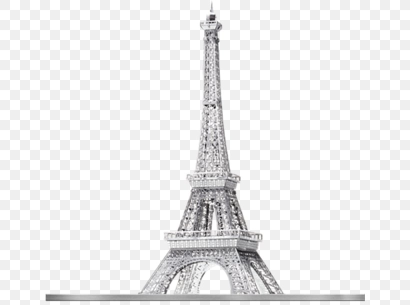 Eiffel Tower Chrysler Building Tower Of The Americas Laser Cutting, PNG, 640x610px, Eiffel Tower, Black And White, Building, Chrysler Building, Cutting Download Free