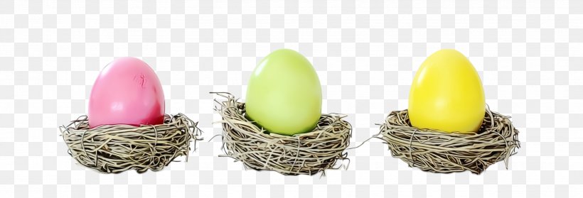 Easter Egg, PNG, 3428x1168px, Watercolor, Bird Nest, Easter Egg, Food, Nest Download Free