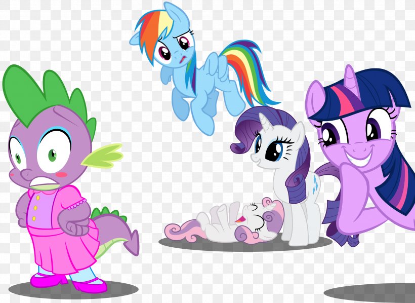 Pony Spike Rarity Sweetie Belle Twilight Sparkle, PNG, 3393x2475px, Pony, Animal Figure, Art, Cartoon, Character Download Free