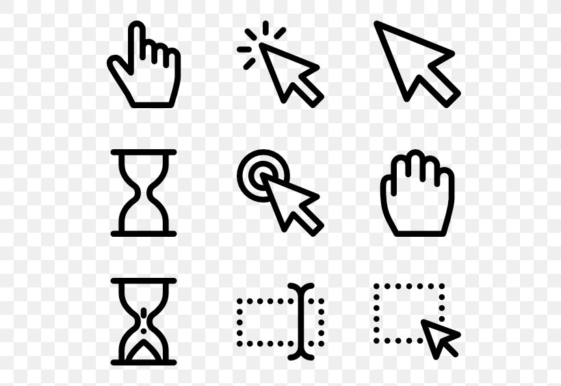 Cursor Pointer Clip Art, PNG, 600x564px, Cursor, Animation, Area, Black, Black And White Download Free
