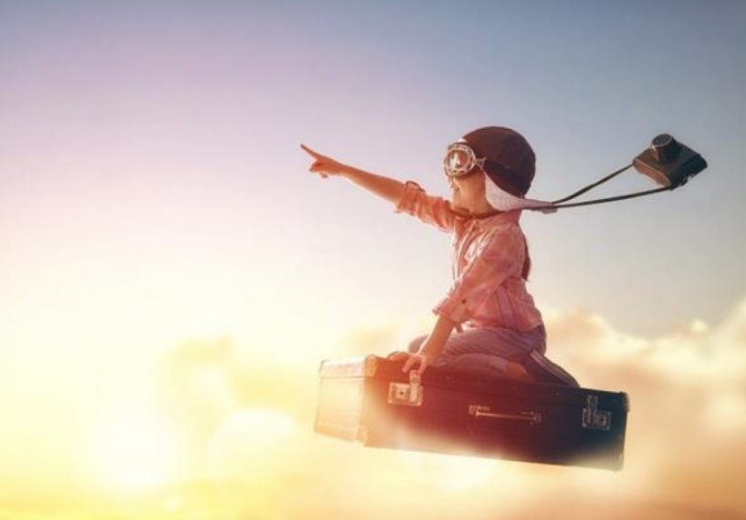 Flight Airplane Child Travel Stock Photography, PNG, 1212x846px, Flight, Airplane, Backpack, Child, Child Development Download Free