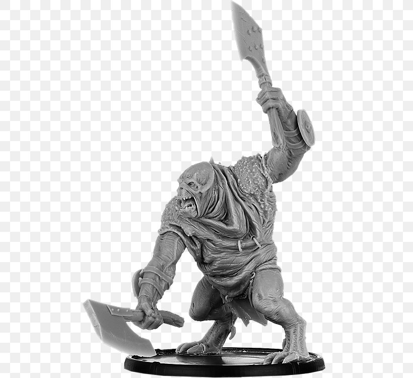 Torleik, Two Axe Troll Warrior Miniature Figure Norse Mythology, PNG, 493x750px, Troll, Axe, Black And White, Figurine, Hammer Download Free