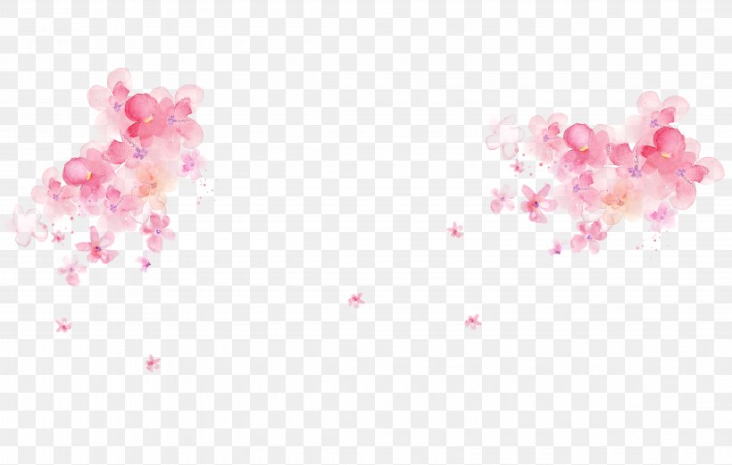 Pink Watercolor Painting Flower Desktop Wallpaper, PNG, 4330x2752px, Pink, Blossom, Cherry Blossom, Color, Floral Design Download Free