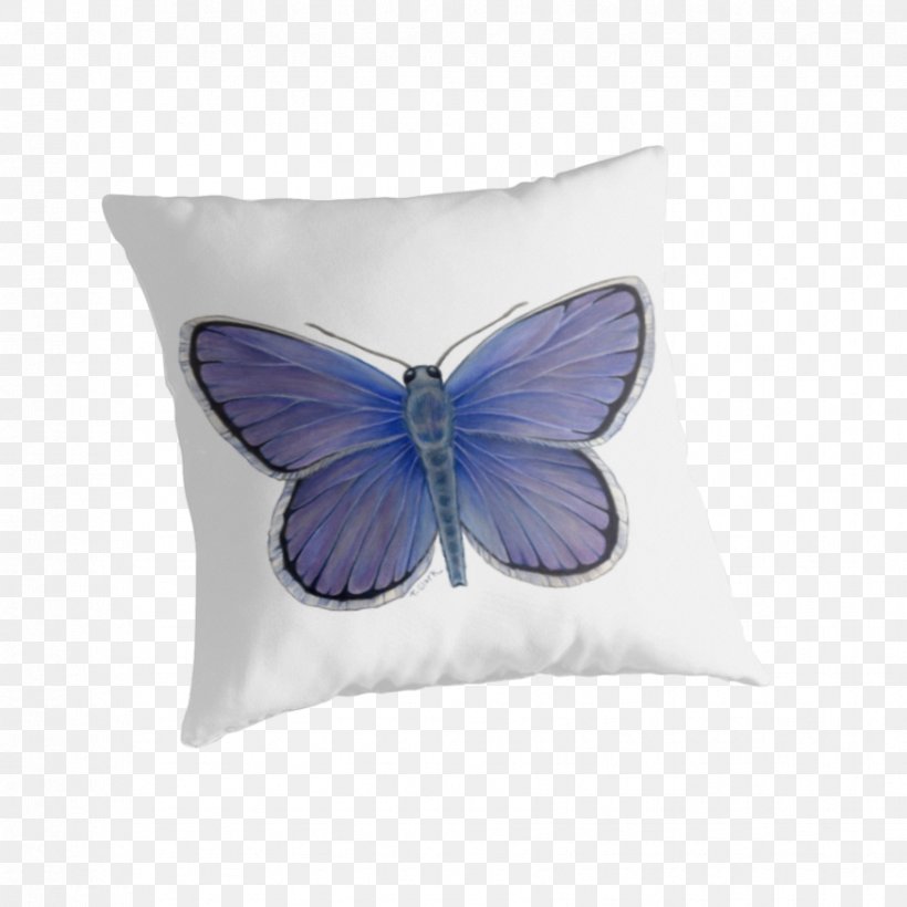 Butterfly Throw Pillows Cushion Karner, New York, PNG, 875x875px, Butterfly, Canvas, Cushion, Gallery Wrap, Karner Blue Download Free
