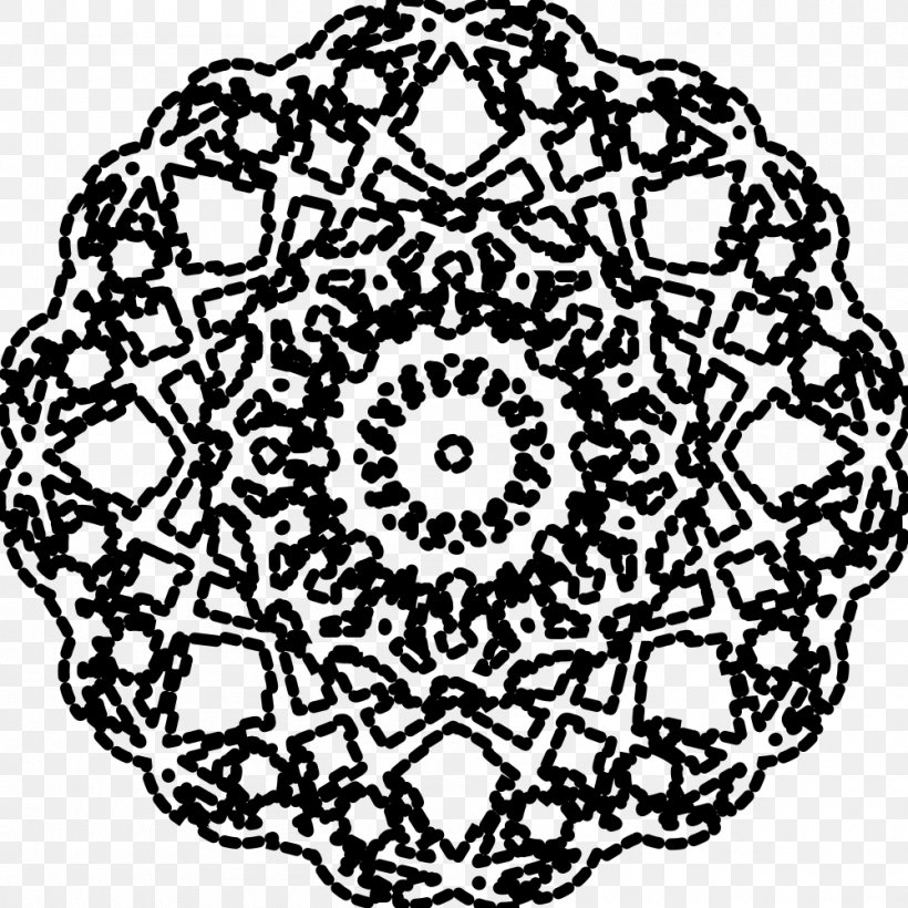 Ornament Rosette Art, PNG, 1000x1000px, Ornament, Area, Art, Black And White, Decorative Arts Download Free