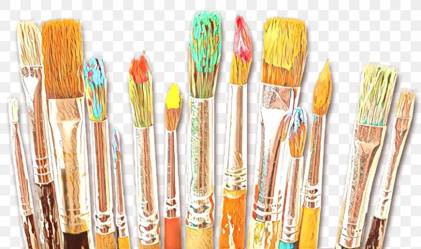Paint Brush, PNG, 849x502px, Cartoon, Brush, Makeup Brushes, Paint Brush, Writing Implement Download Free