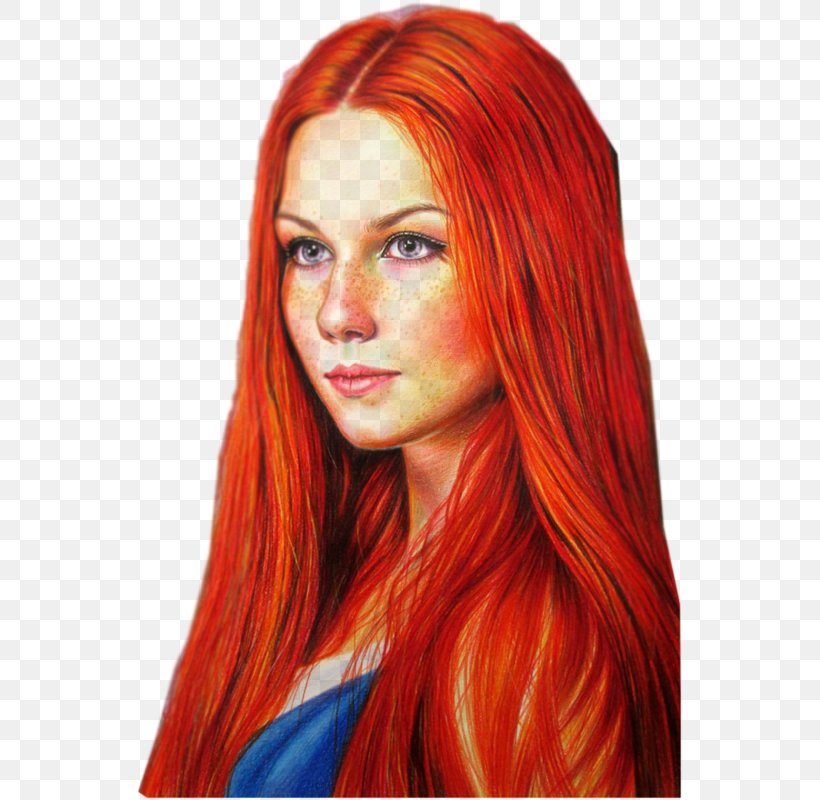 Red Hair Colored Pencil Drawing, PNG, 553x800px, Red Hair, Brown Hair, Color, Colored Pencil, Deviantart Download Free