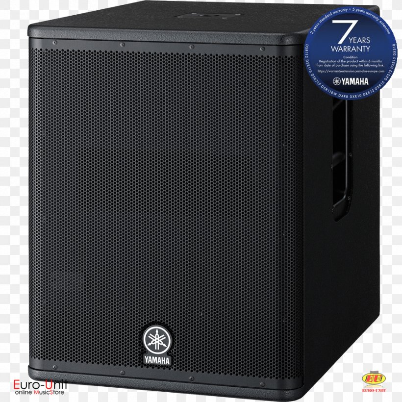 Subwoofer Loudspeaker Yamaha DXS Series Powered Speakers Public Address Systems, PNG, 900x900px, Subwoofer, Audio, Audio Equipment, Computer Speaker, Electronic Device Download Free
