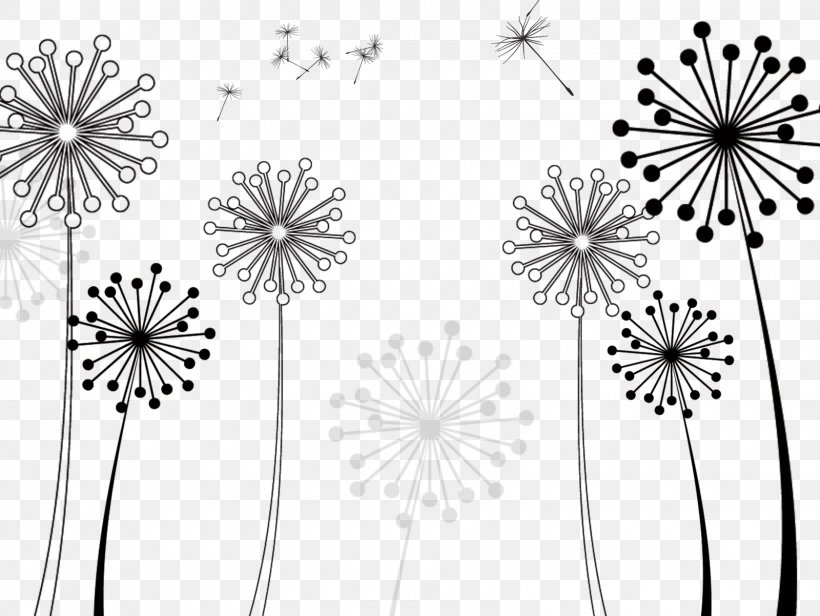 Common Dandelion Taraxacum Platycarpum Icon, PNG, 1600x1202px, Common Dandelion, Black And White, Dandelion, Flora, Floral Design Download Free