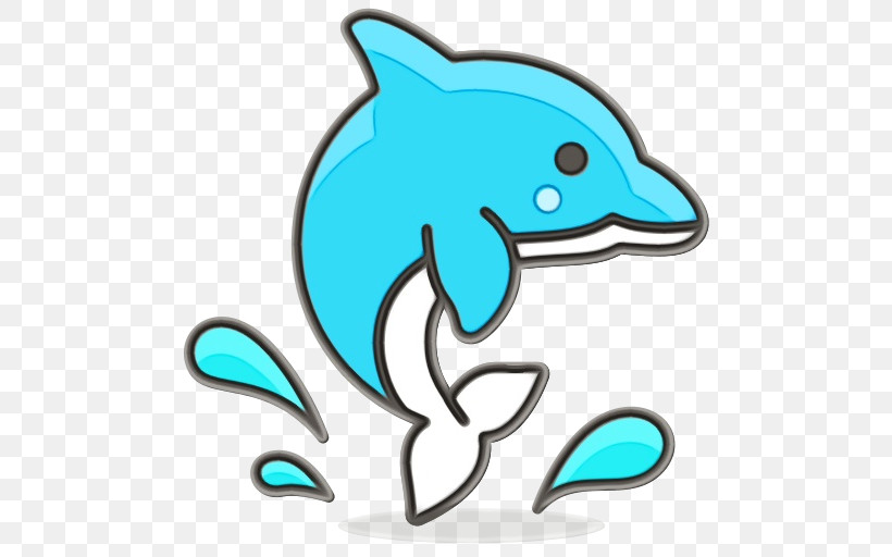 Dolphin Cetaceans Porpoises Fish Whales, PNG, 512x512px, Watercolor, Bottlenose Dolphin, Cetaceans, Dolphin, Fish Download Free