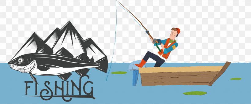 Fishing, PNG, 3352x1393px, Fishing, Angling, Brand, Designer, Drawing Download Free