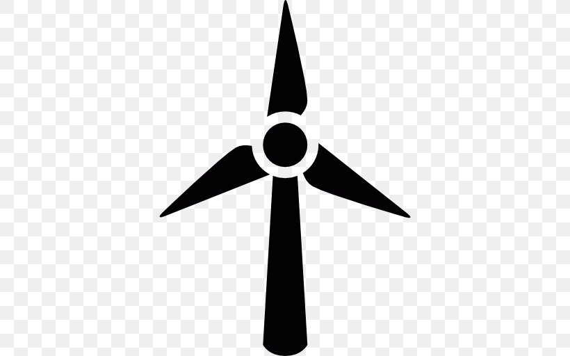Wind Farm Wind Turbine Wind Power, PNG, 512x512px, Wind Farm, Black And White, Energy, Floating Wind Turbine, Propeller Download Free