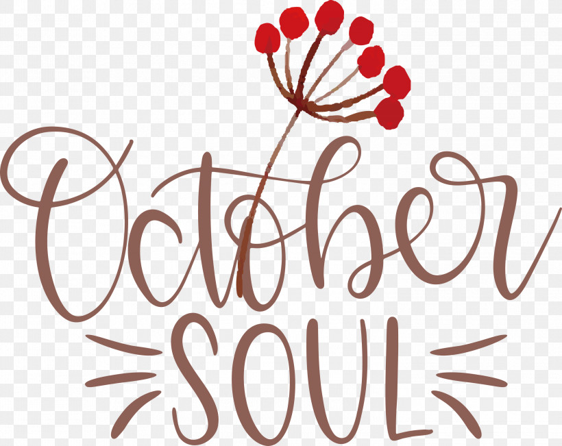 October Soul October, PNG, 2999x2383px, October, Calligraphy, Flower, Geometry, Line Download Free