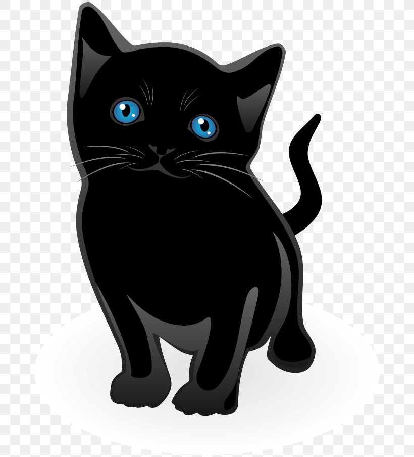 Black Cat Kitten Clip Art, PNG, 692x904px, Cat, Animal, Black, Black And White, Black Cat Download Free
