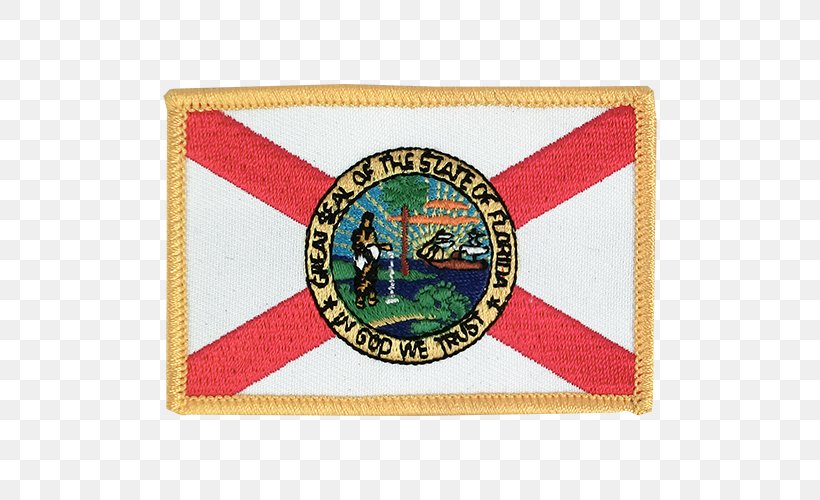 Flag Of Florida Flag Of Florida Fahne Flag Patch, PNG, 750x500px, Florida, Badge, Banner, Emblem, Embroidered Patch Download Free