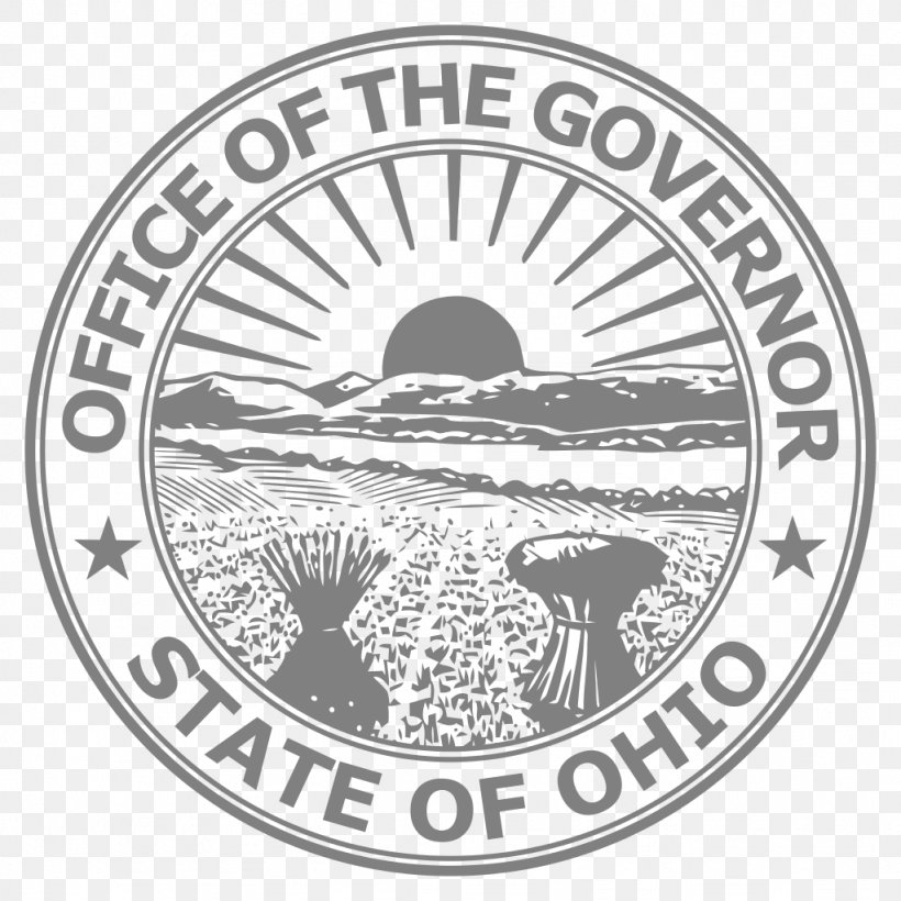 Seal Of Ohio Lieutenant Governor Of Ohio, PNG, 1024x1024px, Ohio, Area, Badge, Black And White, Brand Download Free