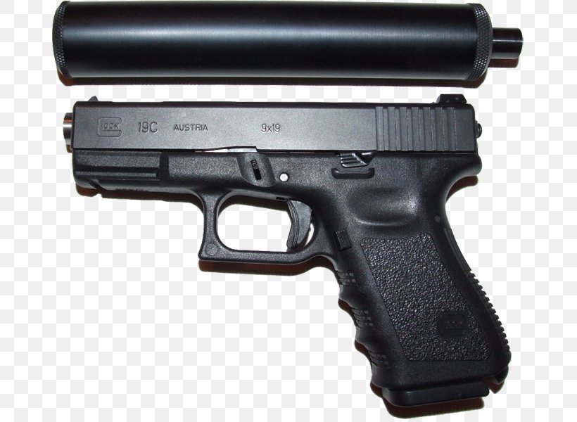 GLOCK 17 Pistol Silencer Weapon, PNG, 672x600px, Glock, Air Gun, Airsoft, Airsoft Gun, Firearm Download Free