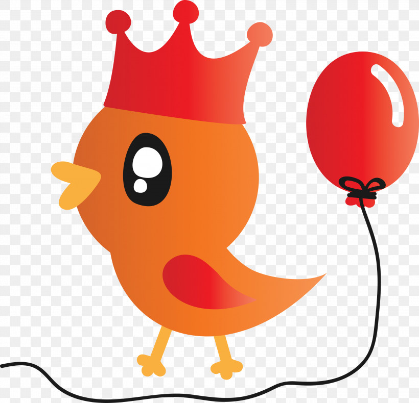 Orange, PNG, 3000x2893px, Cute Bird, Cartoon, Cartoon Bird, Chicken, Orange Download Free