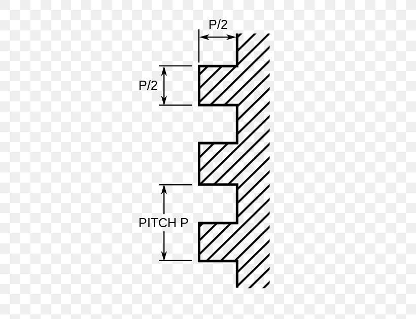 Square Thread Form Screw Thread Trapezoidal Thread Form Leadscrew Threading, PNG, 400x629px, Square Thread Form, Area, Black And White, Chart, Diagram Download Free